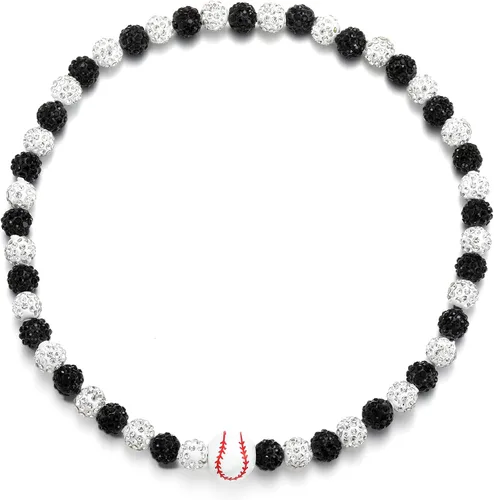 Miniatura 13 de SKQIR Collar de Cuentas de Béisbol para Hombres Bling Accesorios de Goteo de Béisbol con Diamantes de Imitación Brillantes para Hombres Colección