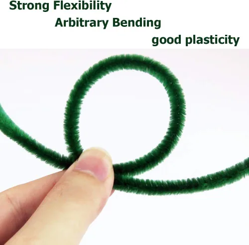 Miniatura 3 de 100 piezas de tallos de chenilla para limpiadores de tuberías, juego de limpiadores de tubería verde para manualidades de bricolaje (verde)