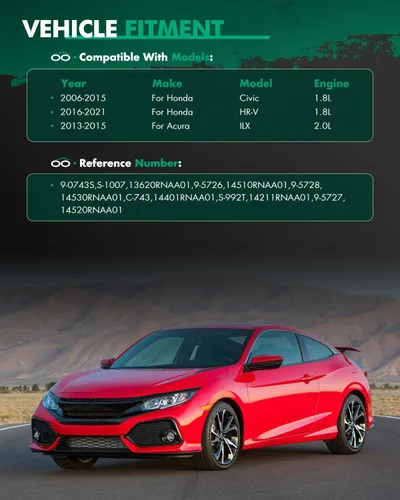 Miniatura 4 de SCITOO Kit de cadena de distribución adecuado para Acura ILX para Honda Civic HR-V 2006-2021 9-0743S S-1007 13620RNAA01 9-5726 14510RNAA01 9-5728
