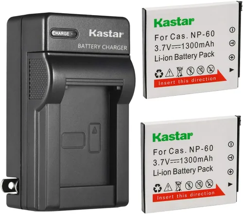 Miniatura 7 de Kastar 1-Pack Battery and AC Wall Charger Replacement for Casio NP-60 CNP-60 Battery, BC-60L Charger, Casio Exilim EX-FS10 EX-S10 EX-S12 EX-Z9