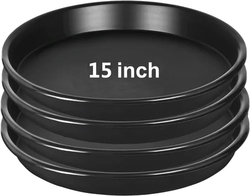 Miniatura 7 de Paquete de 8 Platillos de Plástico para Plantas de 10 Pulgadas 12 Pulgadas 14 Pulgadas 15 Pulgadas Bandejas de Goteo Platillos para Plantas