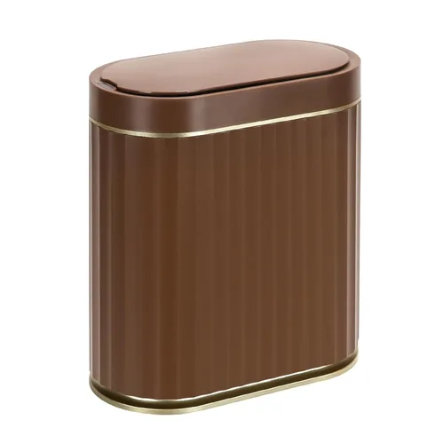Miniatura 15 de ELPHECO Cubo de basura para baño con sensor de movimiento, cubo de basura automático, cubo de basura inteligente de plástico delgado con tapa