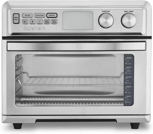 Cuisinart - Horno tostador de freidora de aire con capacidad extra grande, horno de acero inoxidable de 1800W con pantalla digital, opciones de