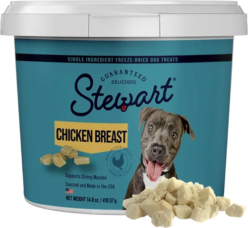 Miniatura 11 de Stewart Golosinas liofilizadas para perros, pechuga de pollo, 3 onzas, sin granos y sin gluten, tubo resellable, de hígado de res, salmón, hígado