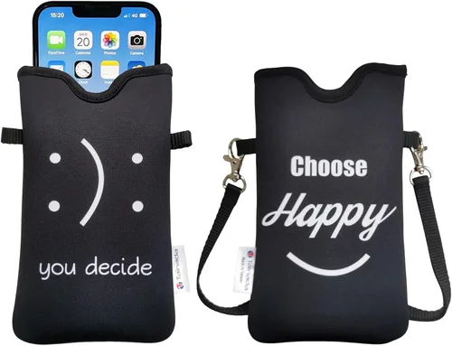 Miniatura 11 de Tainada Funda Estuche Bolsa de Neopreno para Teléfono para Hombres y Mujeres con Correa Cruzada/Cordón para el Cuello para iPhone 17/16/15 Pro Max