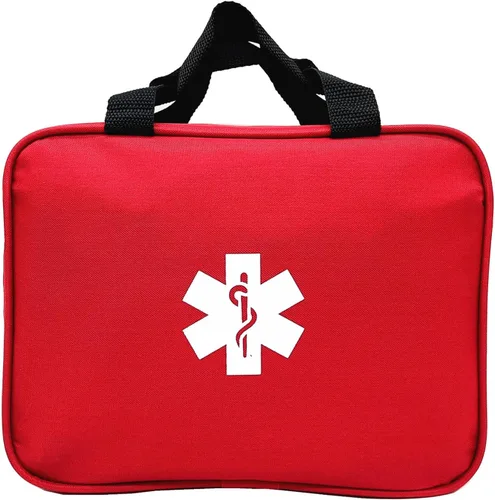 Miniatura 3 de Bolsa de primeros auxilios roja vacía de rescate de viaje para primeros auxilios, bolsa de emergencia para automóvil, hogar, oficina, cocina, Rojo