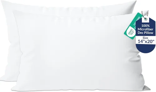 Miniatura 27 de ROYALE LINENS Relleno de almohada de 14 x 18 pulgadas, relleno alternativo de plumón, paquete de 1 almohada rectangular, almohadas de cama y sofá