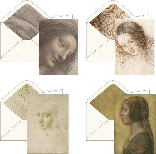 Miniatura 11 de RainCaper Fine Art - Tarjetas de felicitación de papel de 5 x 7 pulgadas con sobres decorativos, caja de regalo, juego de 16 cartulina de 300 GSM