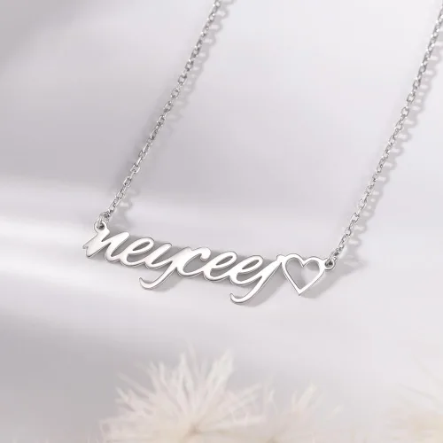 Miniatura 3 de Collar personalizado con nombre, collares de plata de ley personalizados para mujer, collares con nombre personalizado, colgante, joyería regalos