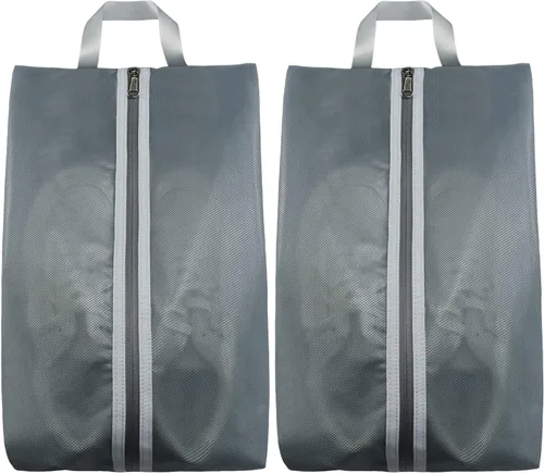 Moyad Bolsa de zapatos de viaje para hombres y mujeres, paquete de 2 bolsas grandes XXL con cremallera, organizador de zapatos, bolsa de