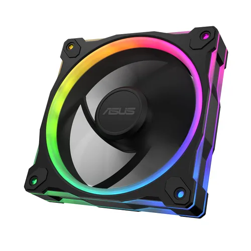 Miniatura 17 de ASUS Prime MR120 ARGB Fan Negro Paquete Triple, Marco Extra Grueso de 28mm, Silencioso, Enfriamiento de Alto Rendimiento con Control PWM, 20 LEDs