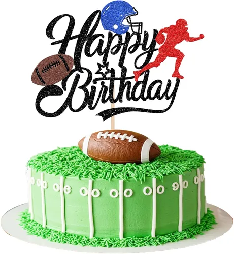 Miniatura 14 de 36 piezas de adornos para cupcakes de pelota de rugby, trofeo de fútbol americano, selecciones de cupcakes de fútbol americano, decoración