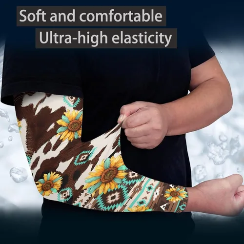 Miniatura 66 de CLOHOMIN Mangas para brazos, protección solar, mangas de compresión, cubierta de tatuaje para mujeres y hombres, manga deportiva atlética refrescante