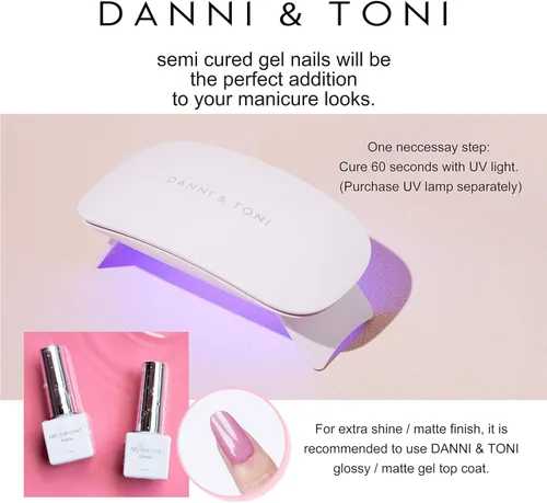 Miniatura 7 de DANNI & TONI Tiras de gel semicuradas para uñas de los pies, color burdeos (Garnet Gaze) Ojo de Gato, Calcomanías de uñas de gel Pedi Wraps 37