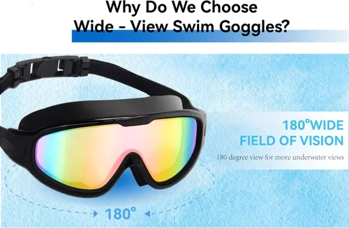 Miniatura 4 de Napzy Paquete de 2 gafas de natación para adultos, gafas de natación antivaho con cómodo sello de silicona para hombres y mujeres entrenamiento 1