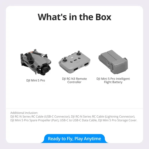 Miniatura 7 de DJI Mini 5 Pro, dron ultraligero y plegable con cámara, CMOS de 1 pulgada, detección omnidireccional de obstáculos, ActiveTrack 360°, rotación