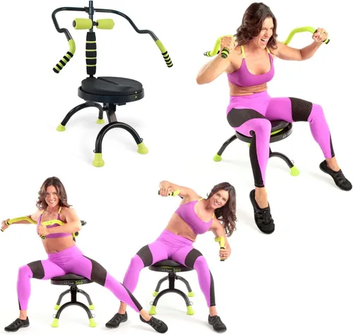 AB Doer 360 - El sistema de máquina Ab Fitness proporciona un entrenamiento abdominal y activador muscular con ejercicios aeróbicos para quemar