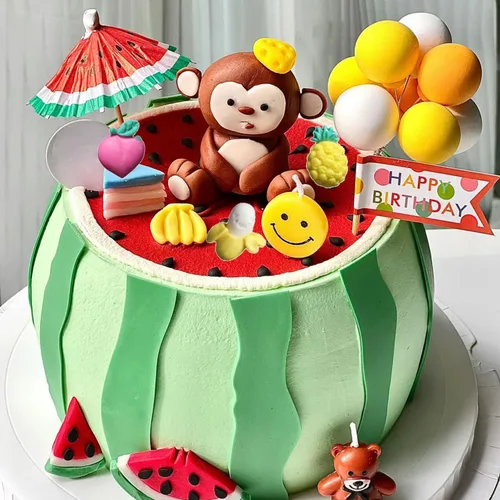Miniatura 3 de Moldes de fondant de frutas, fresa, cereza, piña, plátano, melocotón, molde de silicona para decoración de tartas de azúcar, decoración de cupcakes