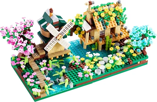 Miniatura 9 de Juego de bloques de construcción para adultos, 600 unidades con 2 figuras de arquitectura, modelo de casa para edades de 14 años en adelante