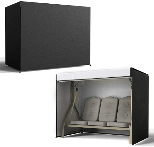 Miniatura 7 de Funda para columpio de exterior, impermeable 420D, resistente al agua, para columpio de 3 plazas, 87 x 49 x 67 pulgadas, protector resistente a