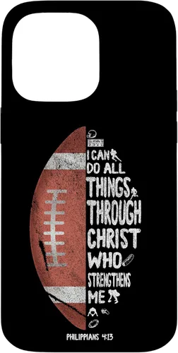 Miniatura 20 de iPhone 13 I can do all things through Christ Philippians 4:13 - Funda de fútbol