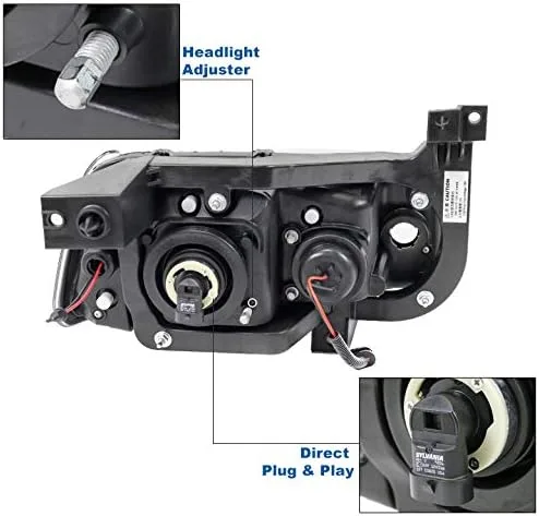 Miniatura 3 de Faros delanteros con proyector de tubo LED, color negro, compatible con Dodge Charger 2006-2010