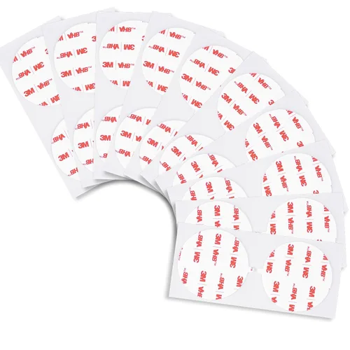 Miniatura 9 de 3M - Almohadillas adhesivas redondas de doble cara de diámetro de 1 pulgada, 20 unidades, 5925 cuadrados de cinta de montaje negra, almohadillas