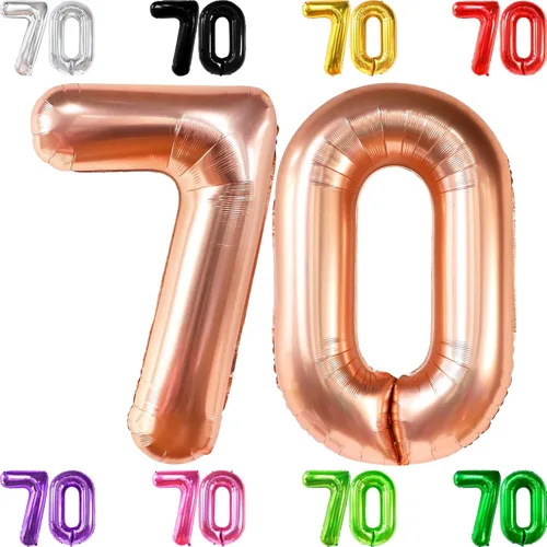 Miniatura 11 de KatchOn Globos gigantes morados del número 70, 40 pulgadas, decoraciones de 70 cumpleaños, suministros de fiesta para celebración de hitos