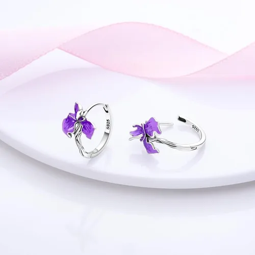 Miniatura 5 de Aretes de plata de ley 925 para mujer, aretes de aro hipoalergénicos en forma de U en forma de corazón
