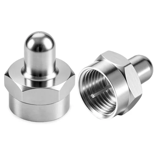 Miniatura 8 de Tapa coaxial, terminador de 75 ohmios, paquete de 10, tapas de terminador coaxial para puertos en divisor, AMP, cable coaxial, antena de TV, placas