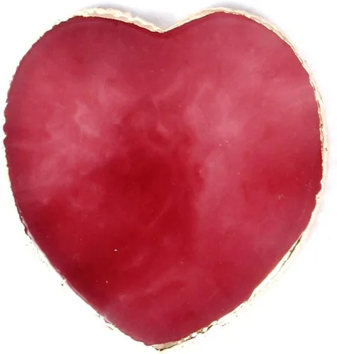 Miniatura 4 de AKOAK 1 paquete de paleta de resina en forma de corazón de uñas, paleta de ágata con borde dorado, paleta de borde de cristal, utilería de disparo