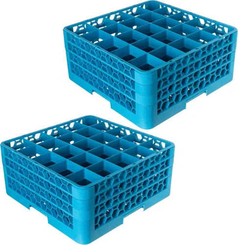 Miniatura 2 de Carlisle FoodService Products Opticlean - Estante de vidrio dividido con 25 compartimentos con 3 extensores, plástico, 19.875 x 19.875 x 8.5