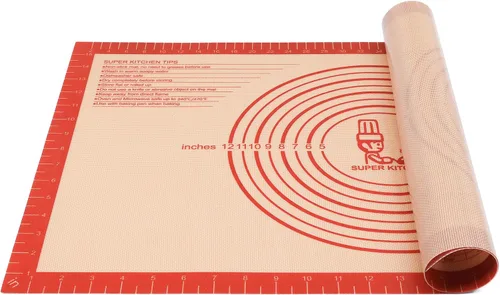 Miniatura 12 de Tapete de Silicona Antideslizante para Pastelería Extra Grande con Medidas de 28'' por 20'' para Tapete de Horneado de Silicona, Mostrador