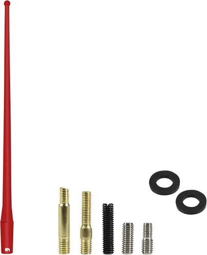 Miniatura 5 de ONE250 Antena flexible de 13 pulgadas, compatible con GMC Sierra (2000-2024), Canyon (2015-2024), Acadia (2007-2019), Terrain (2010-2017), Yukon Rojo