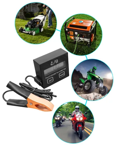 Miniatura 3 de Herramienta de tacómetro digital inductivo para motor pequeño RPM adecuada para motosierra, recortadora, generador, cortacésped, RV, ATV, bicicleta