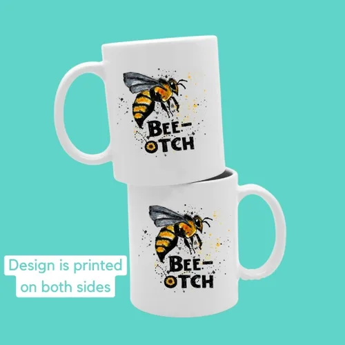 Miniatura 2 de Bee-otch Bumble Bee Funny 11oz Coffee Cup