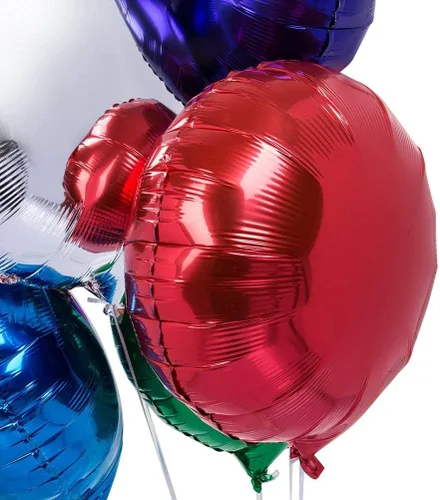 Miniatura 3 de 50 globos de aluminio multicolor, 18 pulgadas, 7 colores para decoraciones de fiestas Globos de helio, autosellantes, reutilizables