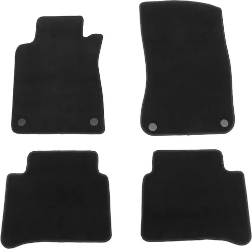 IKON MOTORSPORTS - Alfombrillas compatibles con Benz W211 2003-2009, E-Class 4Dr Factory Fitment, alfombrillas delanteras y traseras de nailon de