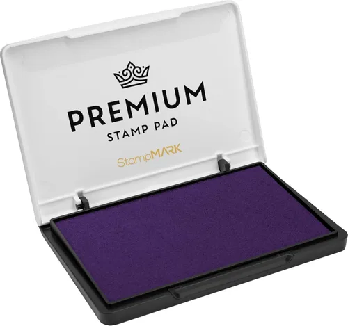 Miniatura 45 de StampMark Almohadilla de sello prémium tamaño mediano 3 x 4 pulgadas – para sellos de goma tradicionales – Almohadilla de fieltro color rosa