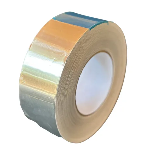 Miniatura 2 de Cinta de aluminio HVAC de 2 pulgadas x 75 yardas (225 pies) de 4 mil, cinta adhesiva plateada resistente metálica, cinta de aluminio de alta /baja