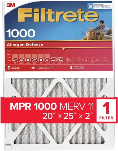 Miniatura 33 de Filtrete - Filtro de aire para caldera de aire acondicionado, 20 x 25 x 1 pulgadas, MERV 11, MPR 1000, defensa contra micro alérgenos, filtro