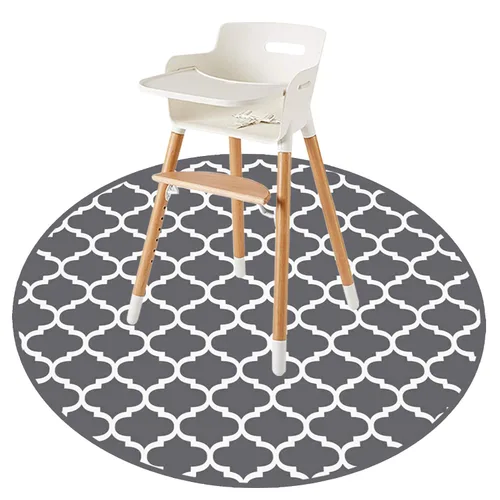 Miniatura 11 de Alfombrilla antideslizante para debajo de la silla alta/Artes y manualidades de CLCROBD, 51" Alfombrilla antideslizante para bebé contra Gris
