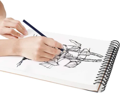 Miniatura 5 de Bachmore - Bloc de bocetos de 9 x 12 pulgadas (68 libras/3.53 oz), 100 hojas de libro de bocetos encuadernado en espiral para artistas profesionales