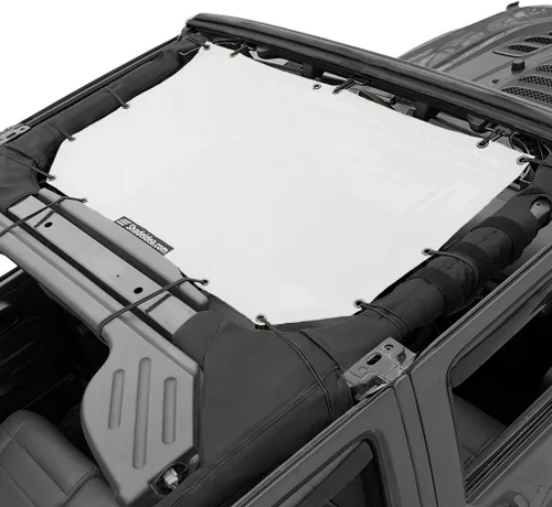 Miniatura 50 de Shadeidea JK - Parasol superior compatible con Jeep Wrangler JKU, cubierta de techo de malla suave (2007-2018) - Bloqueador de ruido de viento UV