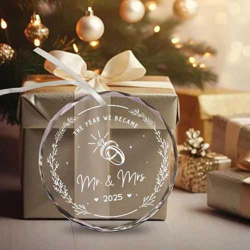Miniatura 3 de Adorno de Navidad 2025, regalos de boda, adorno de boda de matrimonio de señor y señora 2025 – Regalo para nuevas parejas, novia, novio, despedida