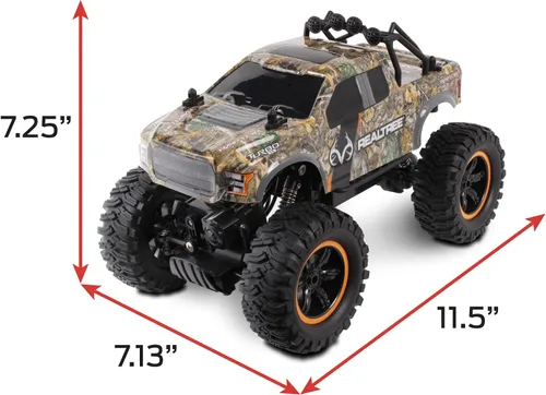 Miniatura 5 de NKOK Realtree 4x4 Off Road Rock Crawler 2.4GHz escala 1/14 R/C (RTR) Ford F-150 Raptor, baterías y cargador incluidos, cuerpo resistente está listo