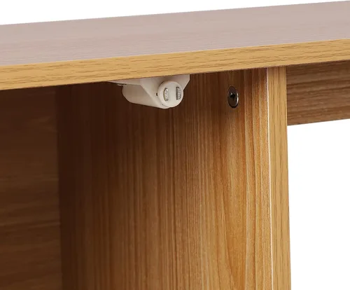 Miniatura 4 de Gdrasuya10 Soporte de TV de 47.2 pulgadas, moderno mueble de TV de estilo rural, consola de TV de perfil bajo, estante ajustable de mediados