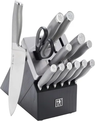 Henckels Modernist Juego de Cuchillos con Bloque Autoafilable de 14 Piezas - Negro