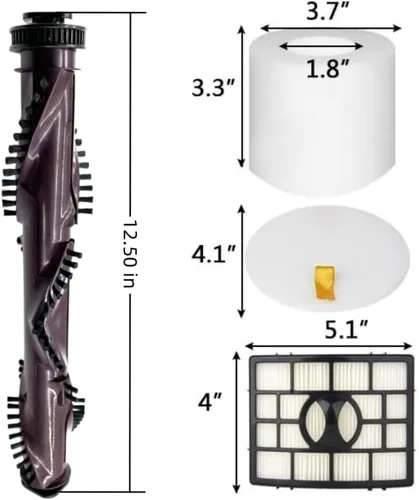 Miniatura 2 de QINAN Rodillo de cepillo de filtro de vacío para Shark Rotator Powered Lift-Away TruePet NV752 NV650 NV651 NV652 NV650W NV750 NV751 NV753C NV765