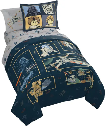 Miniatura 44 de Jay Franco Wednesday Addams - Juego de edredón tamaño individual, ropa de cama de 5 piezas, incluye juego de sábanas y fundas de almohada, ropa